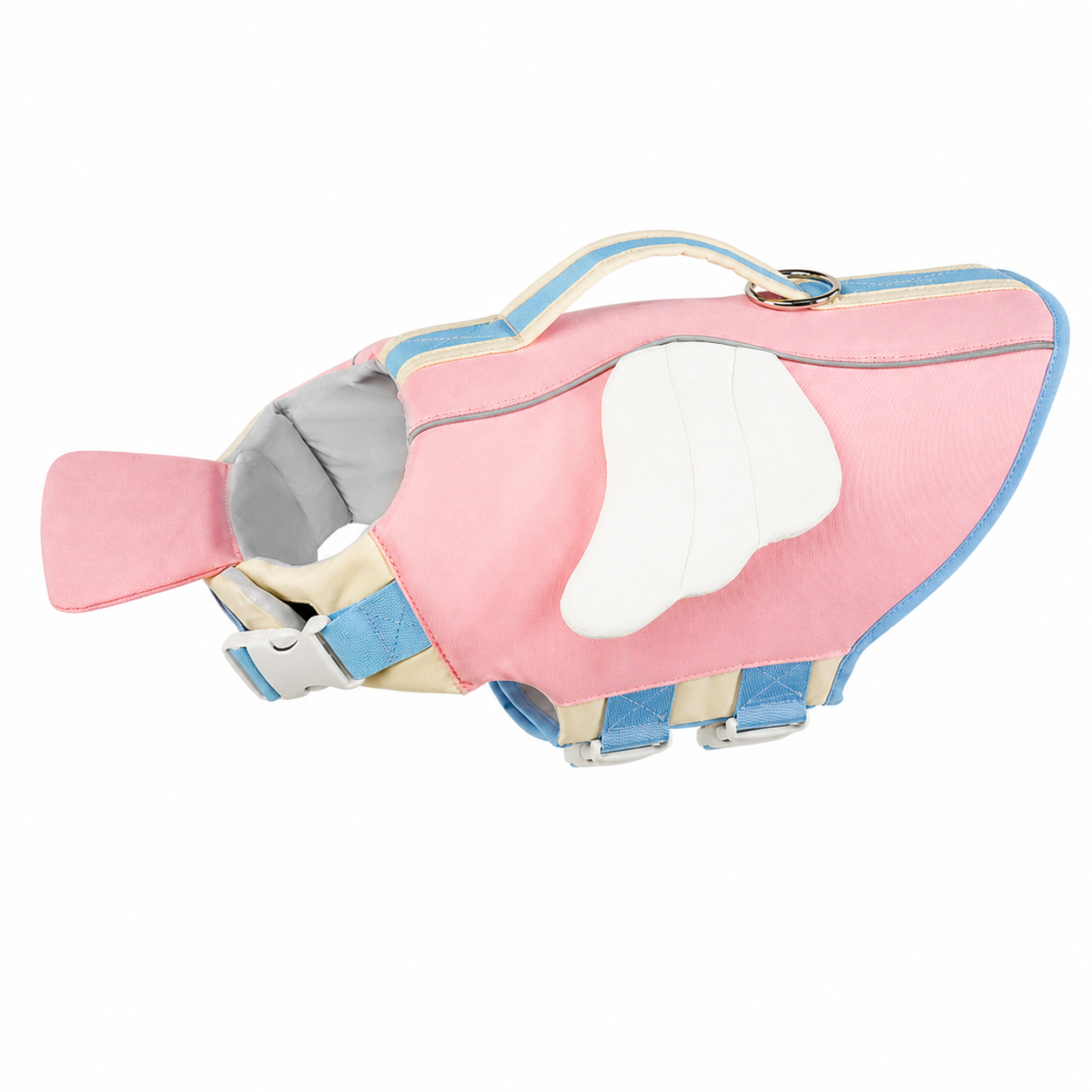 Pink wing edition dog flotation vest